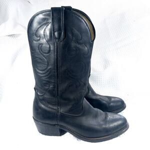 SHEPPLERS! NITRO HEAVY BLACK GENUINE LEATHER WESTERN STYLE COWBOY BOOTS! SZ 8.5